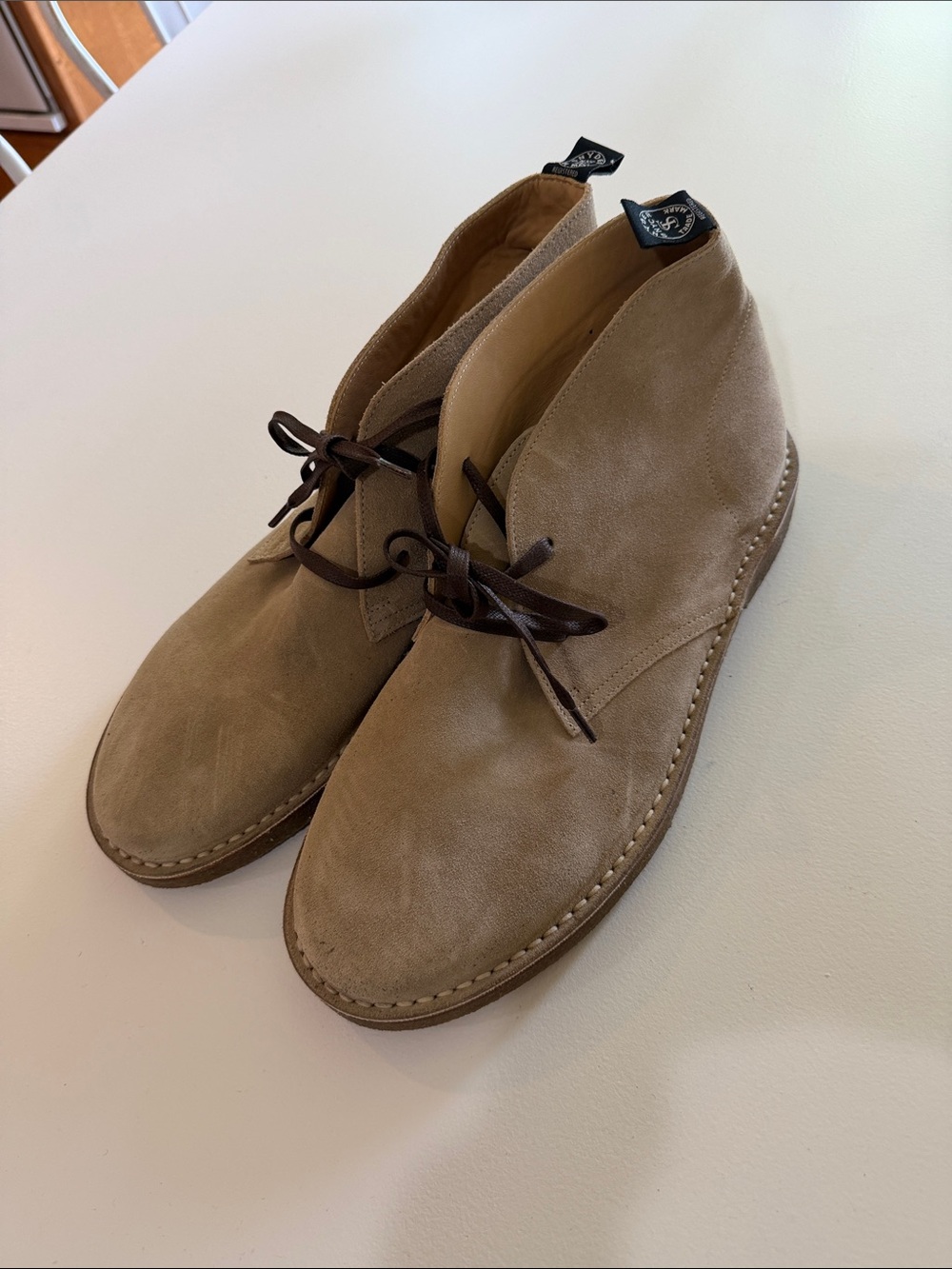 Todd Snyder Natural Nomad Suede Boots Sz 10.5.  Bag4